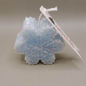 Snowflake Blue Candle